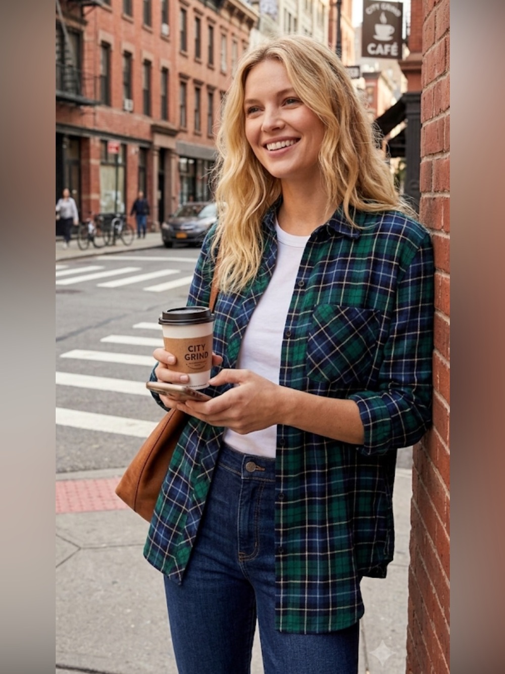 GAP Fall Outfits Women Fashion Cotton Plaid Flannel Button Up nwt large